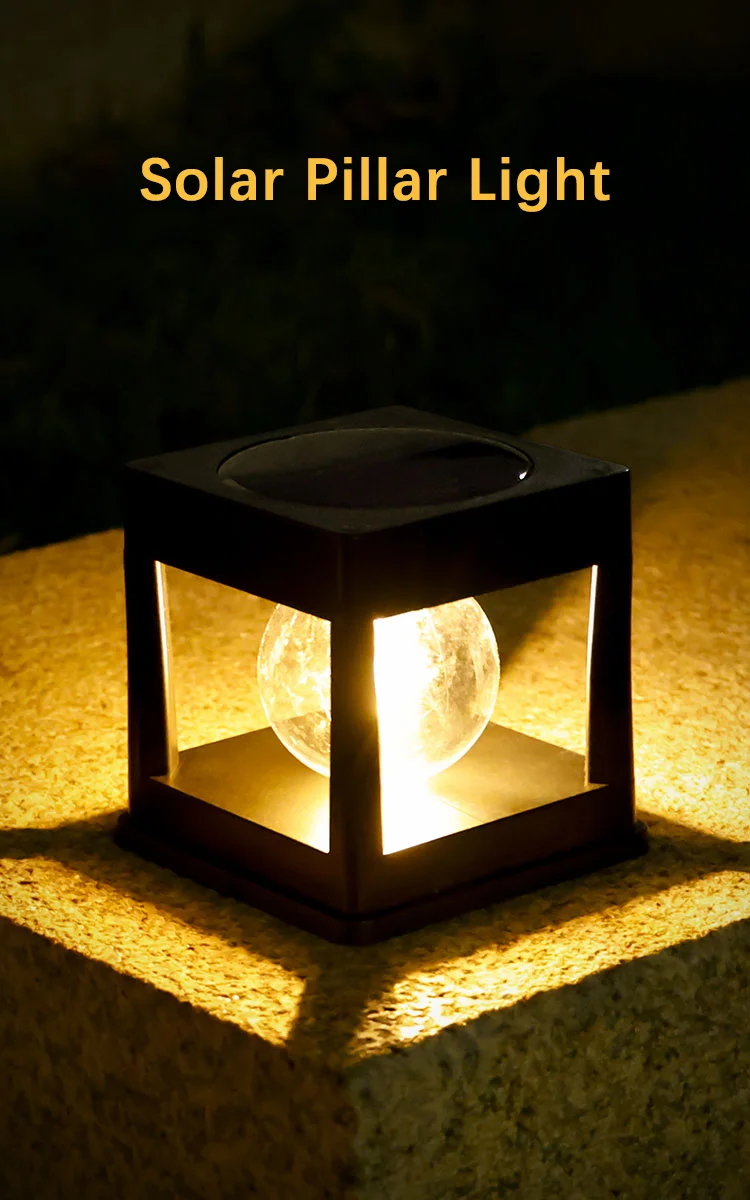 solar garden light solar pillar light